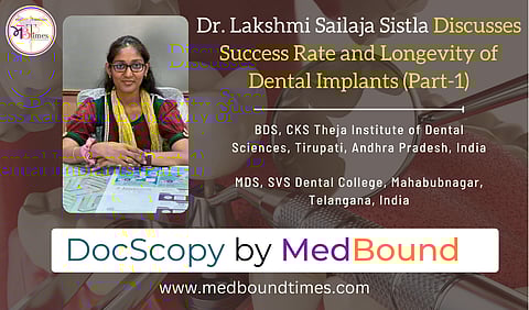 Dr. Lakshmi Sailaja Sistla, MDS, Periodontist and Implantologist.