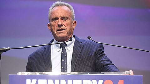 An image of Robert F. Kennedy Jr. speaking at a public event.