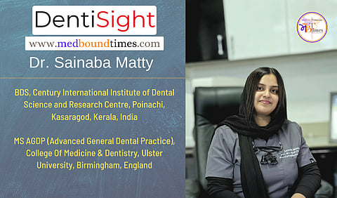 A picture of Dr. Sainaba sitting in a chair indoors