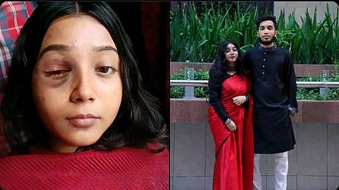 An image of Adrita Azad Reety with her husband.