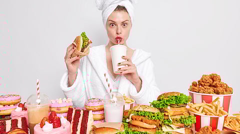 Women interest towards junk food.
