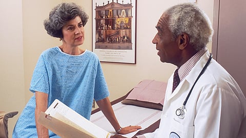 Doctor patient communicating