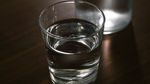 A glass of water