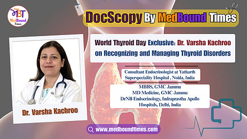 Dr. Varsha Kachroo, a female doctor in a white coat with a stethoscope