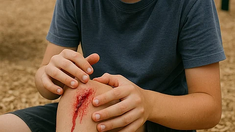 A 12year old boy is hurt while playing