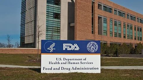 A close-up of FDA head office building