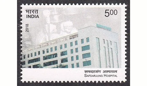 Stamp of Safdarjung Hospital