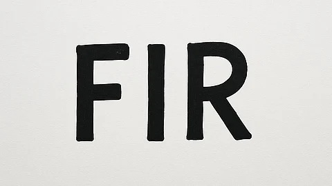 White background with 'FIR' written on it in black color and capital letters.