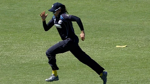 Woman shown running.