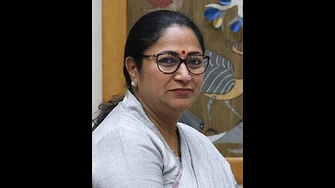 Picture of Rekha Gupta, Chief Minister of Delhi.