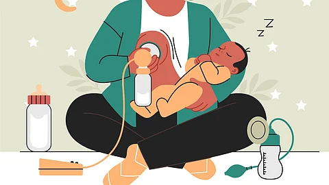 Hand drawn breastmilk illustration