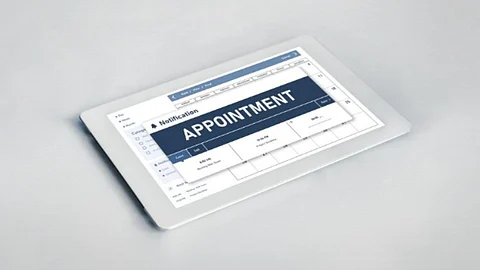 A tab showing an appointment schedule notification.