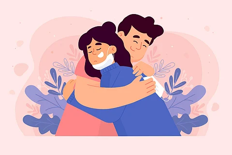 People cuddling