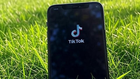 phone kept on grass