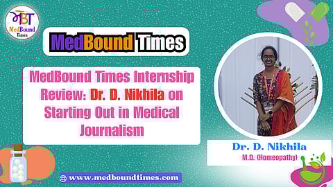 Banner for Internship review of Dr. D Nikhila