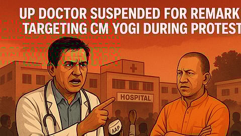 Illustration depicting the incident that took place outside the hospital.