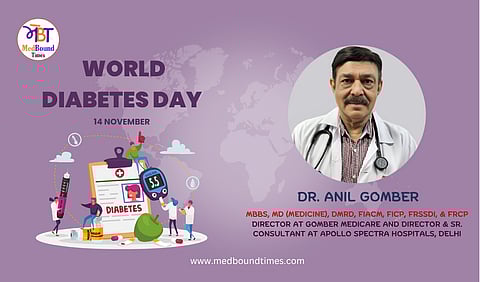World Diabetes Day: The number of adults with diabetes is expected to rise to about 853 million by 2050, marking a projected 46 percent increase.In this interview, Dr. Anill Gomber, MBBS, MD (Medicine), breaks down the genetic, lifestyle, and dietary factors contributing to India’s diabetes crisis.