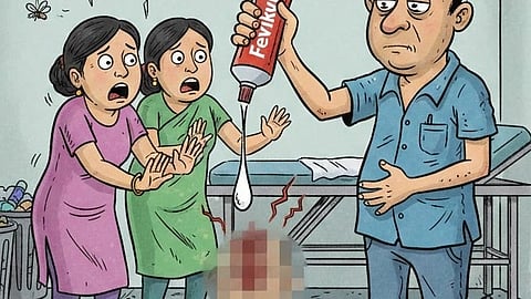 Image showing illustration of the incident that had happened in the hospital.