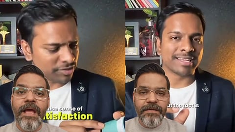 Images from the instagram reel of Dr. Philpis, having him and Dr. Vishal in frame.