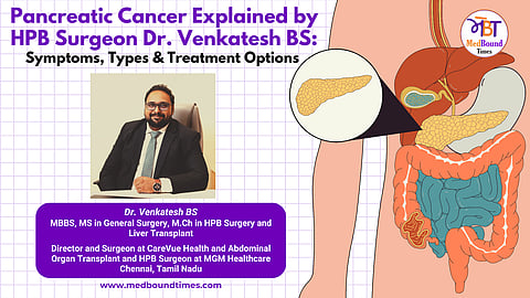Banner for Pancreatic Cancer Explained by HPB Surgeon Dr. Venkatesh BS