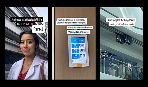 Screenshots from Pari's Instagram reels