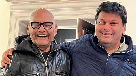 An image showing Anil Agarwal and his son Agnivesh Agarwal.