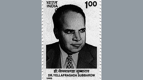 Postal stamp issued by the Government of India in 1995 honoring Dr. Yellapragada Subbarow.