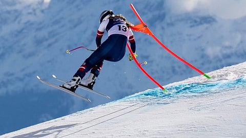 An image of Lindsey Vonn during her skating.