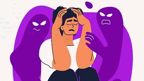 Abstract representation of schizophrenia, highlighting the complexities of mental illness and its impact on individuals.