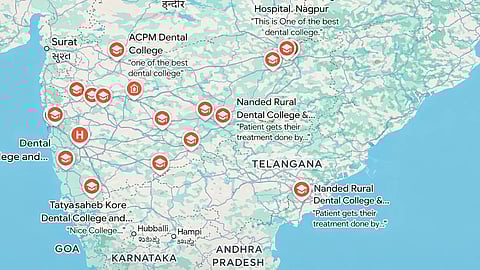 Dental colleges locations in Maharashtra.