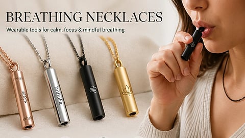 Breathing necklaces in various colors.