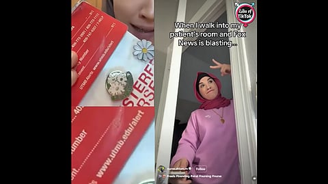 Nurse Ahlam in a TikTok video