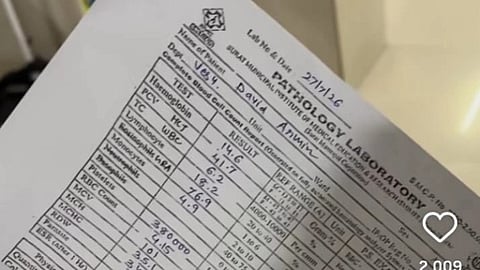 Screenshot of pathology report