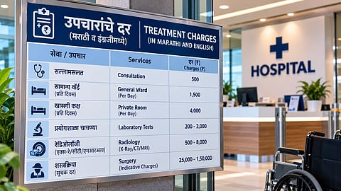 An illustration of the display board in a hospital.