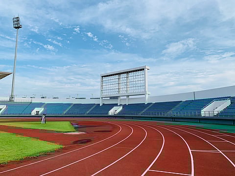 Synthetic track at Meerut stadium