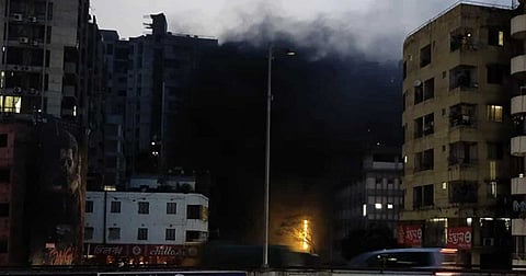 শান্তিনগরের ক্যাপিটাল সিরাজ সেন্টারে আগুন