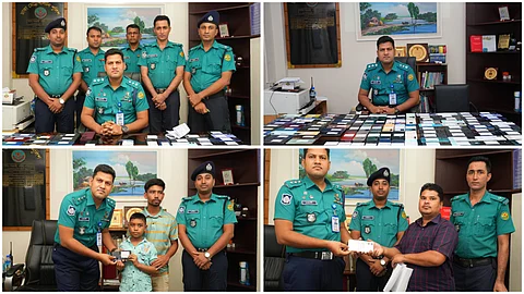 হারিয়ে যাওয়া ১৬০টি মোবাইল ফোন উদ্ধার করে প্রকৃত মালিকদেরকে বুঝিয়ে দিলো ডিএমপি