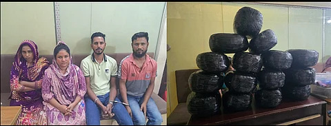 ৬০ কেজি গাঁজা ও দুইটি প্রাইভেট কারসহ দুই দম্পতি গ্রেফতার
