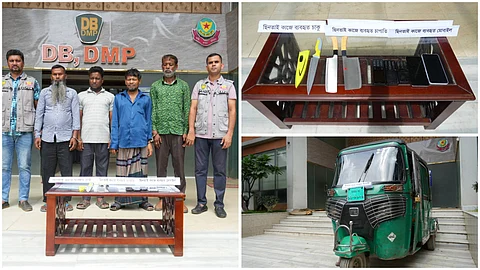 সিএনজি স্টার্ট বন্ধ করে ছিনতাই: চক্রের মূলহোতাসহ গ্রেফতার ০৪