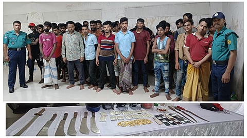 মোহাম্মদপুরের জেনেভা ক্যাম্পে পুলিশের অভিযানে ককটেল, মাদক ও দেশীয় অস্ত্র উদ্ধারসহ গ্রেফতার ৪০