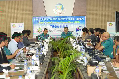 ডিএমপি হেডকোয়ার্টার্সে ঢাকা রোড ট্রাফিক সেফটি প্রকল্পের ৭ম সমন্বয় সভা অনুষ্ঠিত