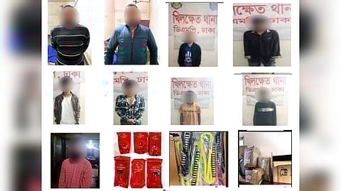 ৬ কেজি সিসাসহ বিভিন্ন অপরাধে জড়িত গ্রেফতার ০৯