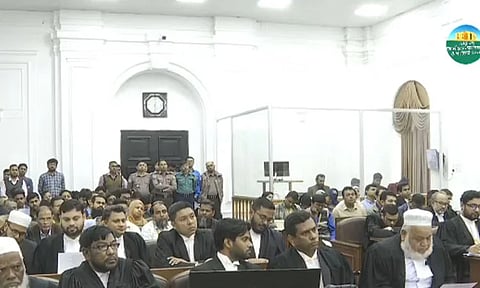 চানখারপুলে মানবতাবিরোধী অপরাধের মামলার রায় ঘোষণা চলছে