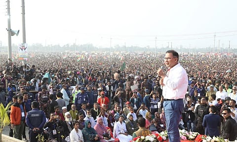 ধানের শীষে ভোট দিয়ে স্বৈরাচারের বিরুদ্ধে জবাব দিন : তারেক রহমান