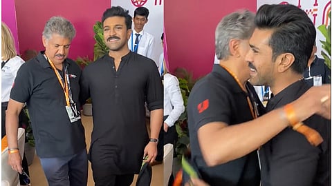 ആനന്ദ് മഹീന്ദ്രയെ നാട്ടു നാട്ടു ചുവടുകള് പഠിപ്പിച്ച് രാംചരണ്: വൈറലായി വീഡിയോ