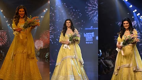 അസുഖകാലത്തിന് വിട: ലാക്മെ ഫാഷൻ വീക്ക് റാംപിലെത്തി സുസ്മിത സെൻ