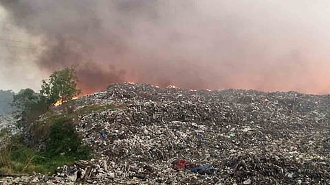 ബ്രഹ്മപുരം മാലിന്യ പ്ലാന്റിൽ വീണ്ടും തീപിടുത്തം