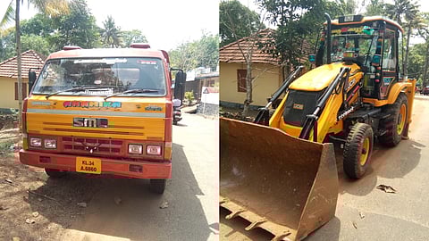 അനധികൃത പച്ചമണ്ണ് ഖനനം; 3 വാഹനങ്ങൾ പൊലീസ് പിടിച്ചെടുത്തു