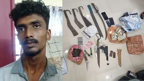 തിരുവനന്തപുരത്ത് കഞ്ചാവും മാരകായുധങ്ങളുമായി യുവാവ് പിടിയിൽ