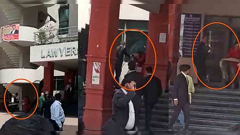 സാകേത് കോടതി പരിസരത്തെ വെടിവയ്പ്പ്; നിർണായക ദൃശ്യങ്ങൾ പുറത്ത് (വീഡിയോ)